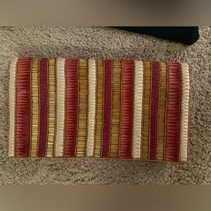 Colorful Striped Clutch